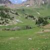 At least a weeks worth of hiking in this area. Notice the trail going up to the saddlle in the distance. 